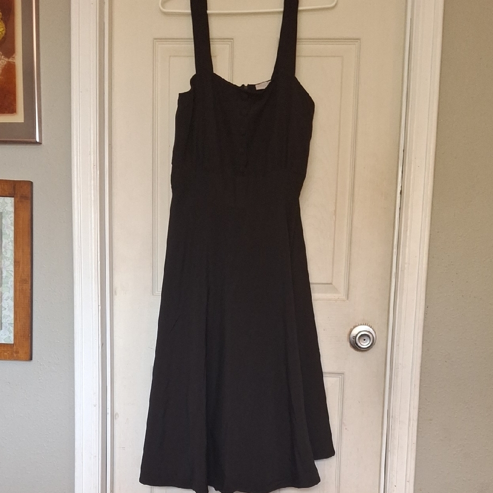 Vintage Style Black Sleeveless Dress